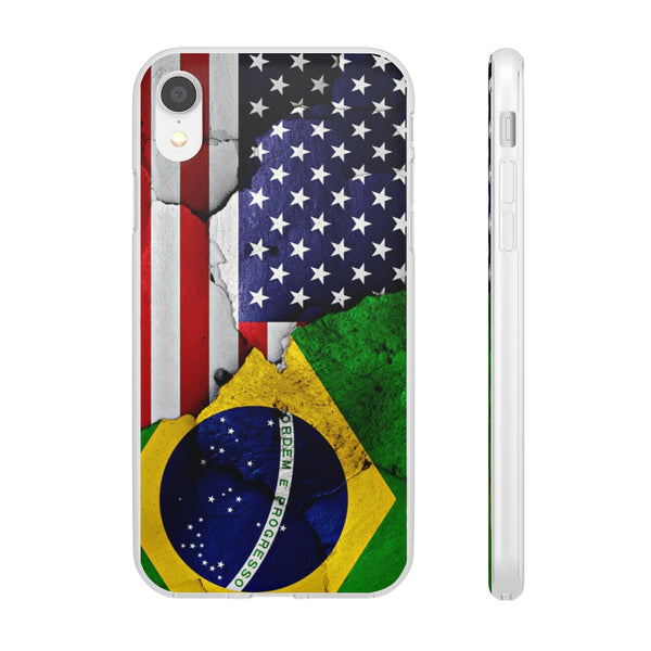 Capinha de Celular Bandeira Brazil USA - Orgulho Estampado