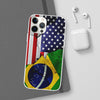 Capinha de Celular Bandeira Brazil USA - Orgulho Estampado