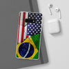 Capinha de Celular Bandeira Brazil USA - Orgulho Estampado