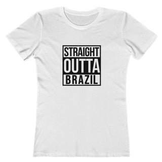 Camiseta Feminina Straight Outta Brazil - Orgulho Estampado