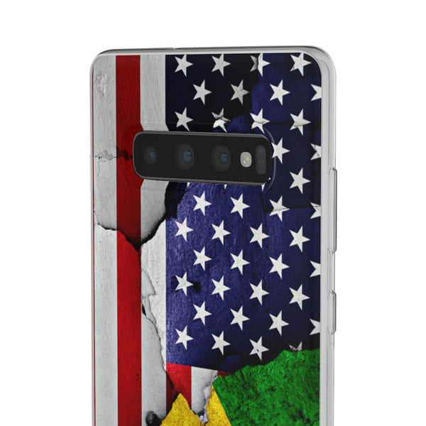 Capinha de Celular Bandeira Brazil USA - Orgulho Estampado