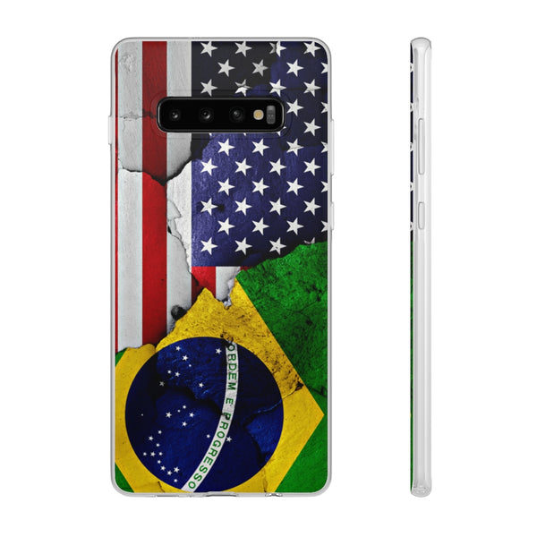 Capinha de Celular Bandeira Brazil USA - Orgulho Estampado